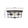 Westinghouse Fixture Ceiling Outdr Flush-Mount 60W 2-Light Rosella 12.75In BlBrz Clear Sd Glass 6121800